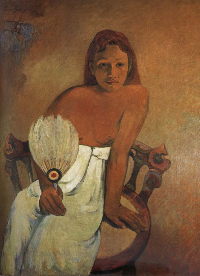 Paul Gauguin The Girl Holding fan